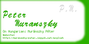 peter muranszky business card